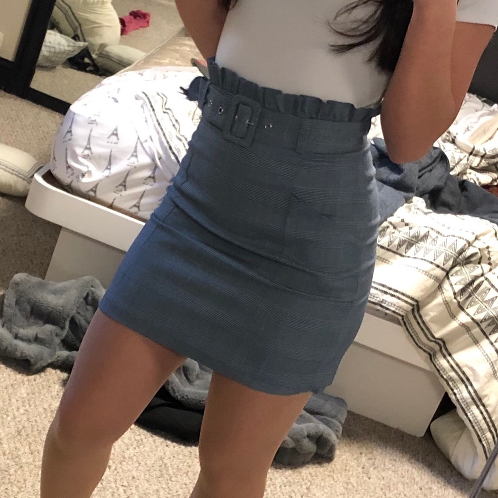 Blue plaid BEBE skirt